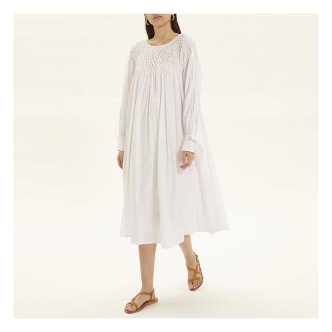 Cecile Smocked Dress | Bianco