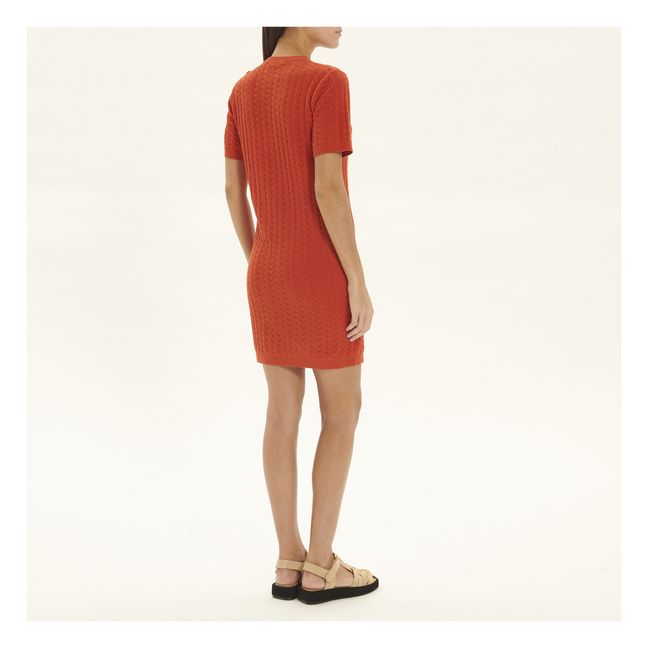 Openwork Dress | Rojo Bermellón