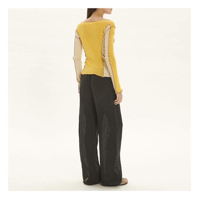 Organic Cotton Gauze Sun T-Shirt | Yellow