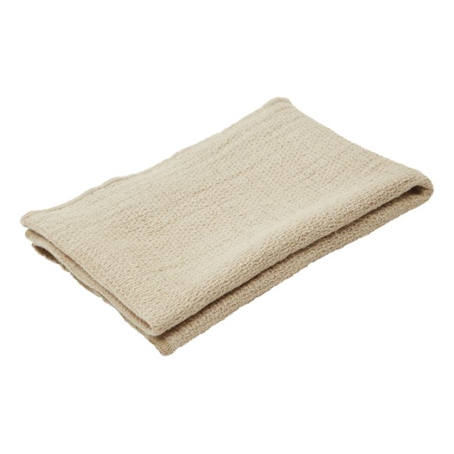 Drap de bain en lin gauffré | Brun
