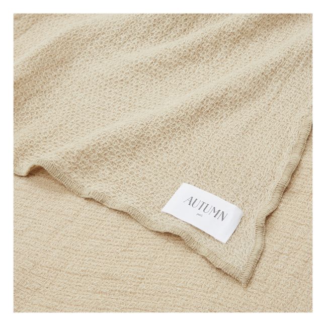 Drap de bain en lin gauffré | Brun