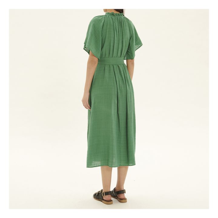 Diane Bubble Crepe Dress | Verde- Imagen del producto n°2