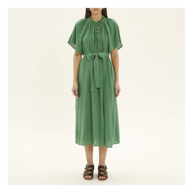 Diane Bubble Crepe Dress | Grün