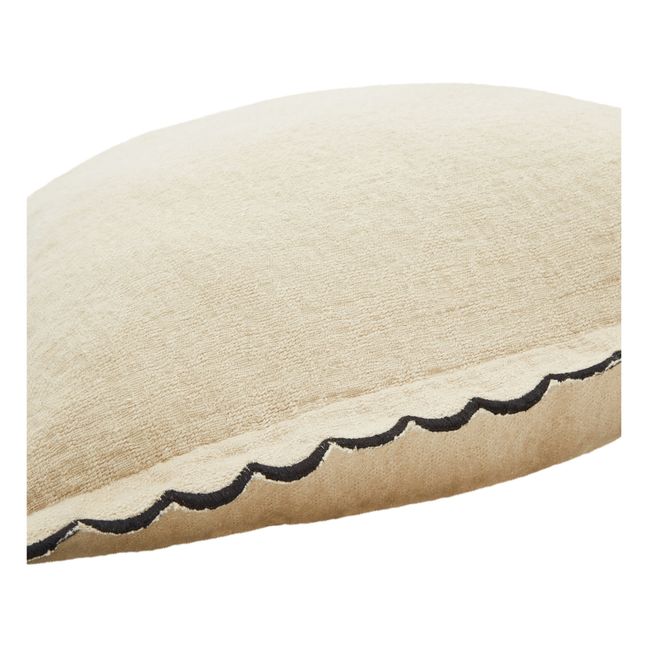 Housse de coussin Tara volanté | Brun
