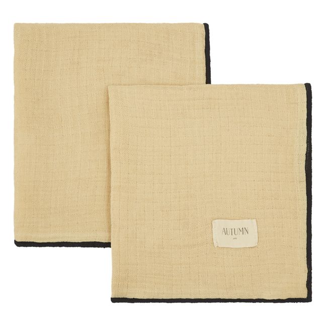 Servietten Muslin - 2er-Set | Sandfarben