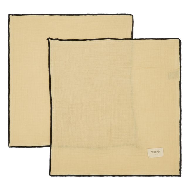 Serviettes de table Muslin - Set de 2 | Sable