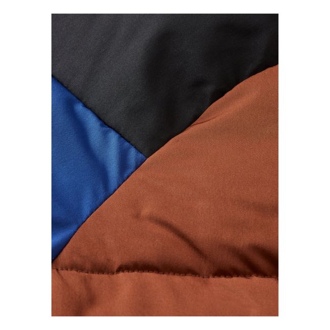 Hooded Colourblock Puffer Jacket | Blu reale