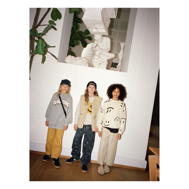 Sweat Coton Bio Big Smiles Monti | Ecru