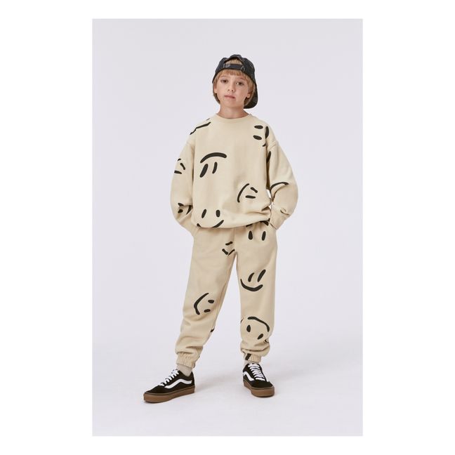 Sweat Coton Bio Big Smiles Monti | Ecru