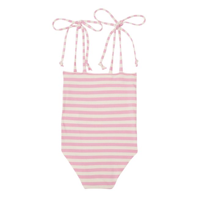 Maillot de Bain 1 Pièce Jersey Rayé | Rose