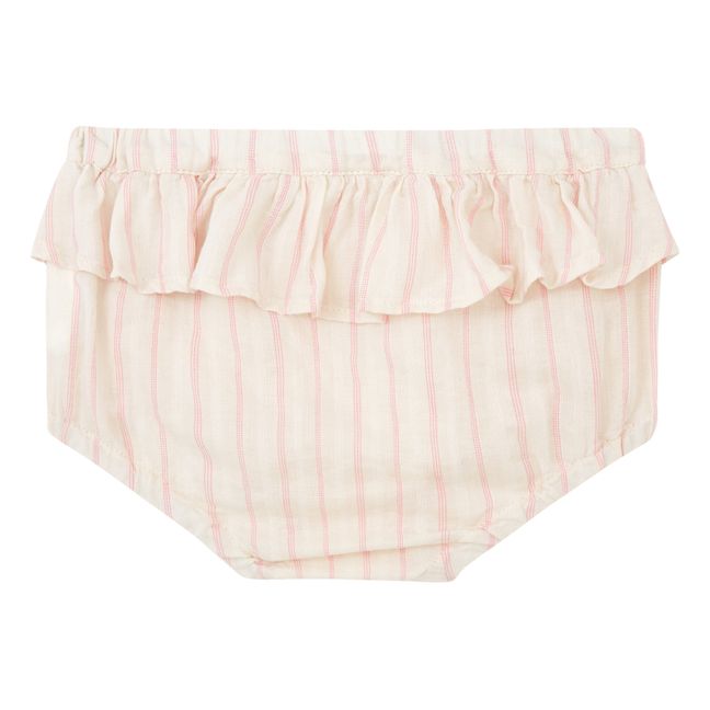 Striped Ruffled Bloomers | Pink