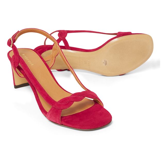 Suede N°599 Heeled sandals | Rosa
