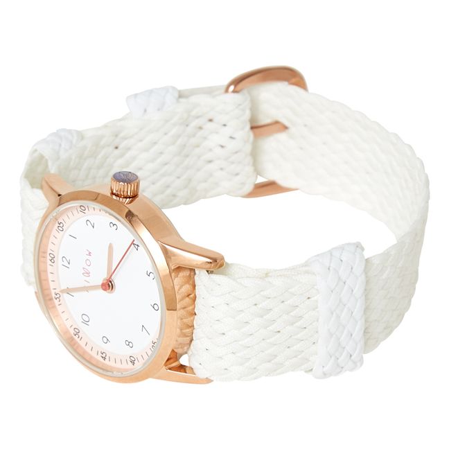 Blossom Braided Watch | White
