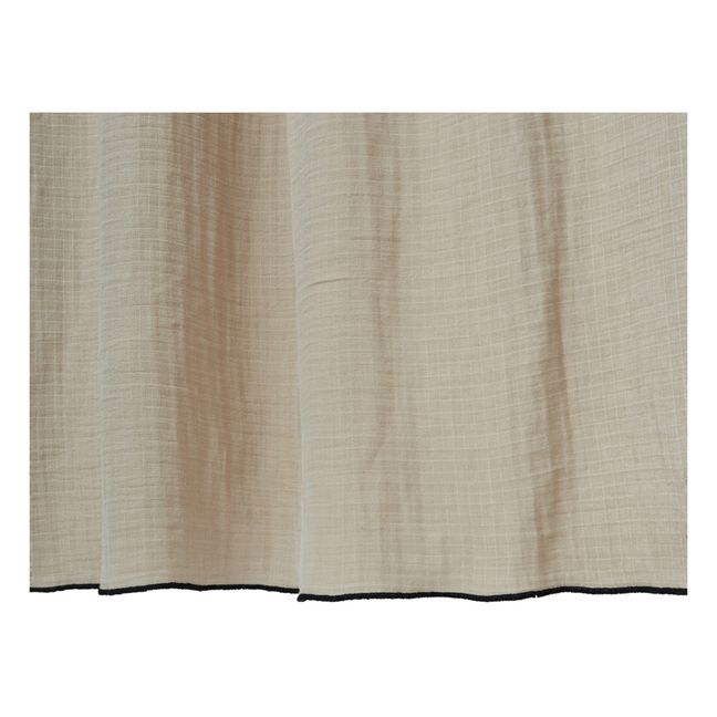 Double Cotton Muslin Curtain | Brown