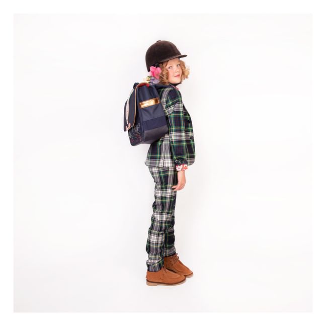Cartable Midi Cavalier Couture | Bleu marine