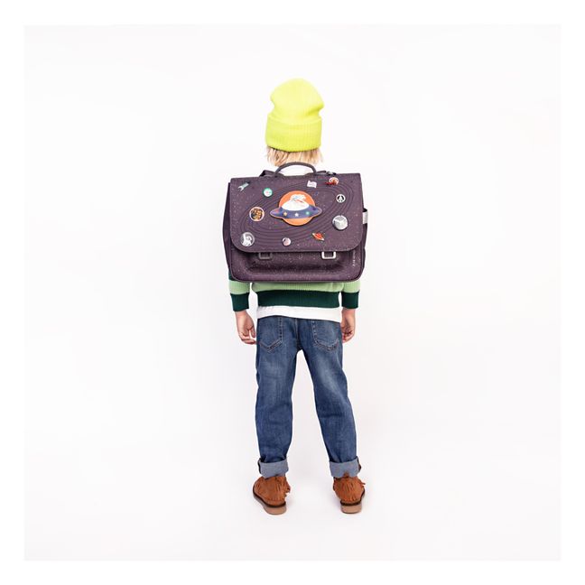Cartable Midi Space Invaders | Gris anthracite
