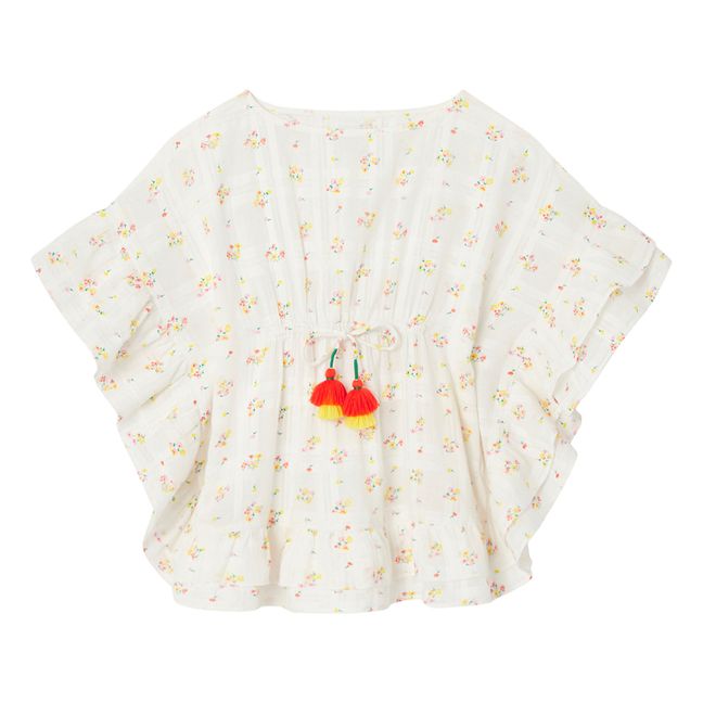 Kaftan avec Pompons Pic Nic | Ecru