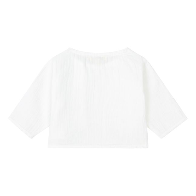 Kurta Baumwollgaze Jacques | Weiß