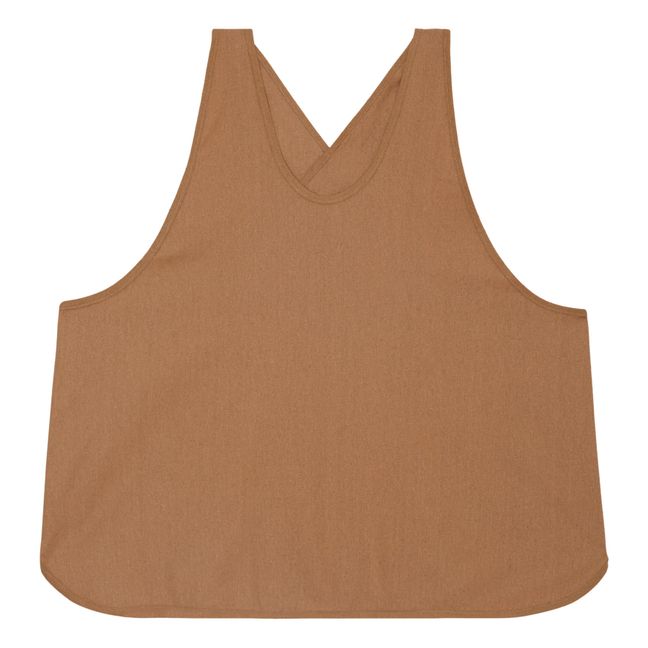 Top Apron Soie Sauvage | Marron