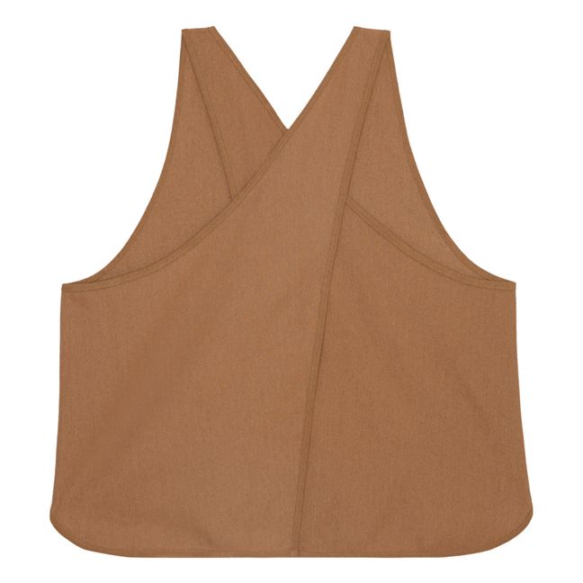 Top Apron Soie Sauvage | Marron