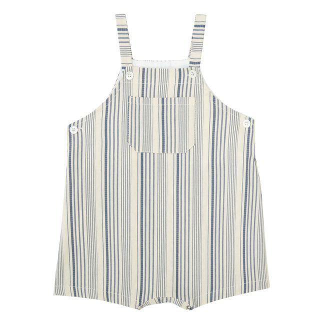 Striped Overalls | Ecru