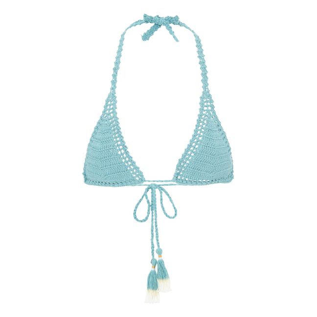 Haut de Maillot Essential Sliding Halter Crochet | Vert d'eau