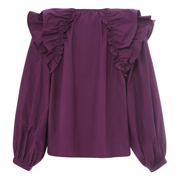 Bali Cotton Poplin Blouse | Viola- Immagine del prodotto n°5
