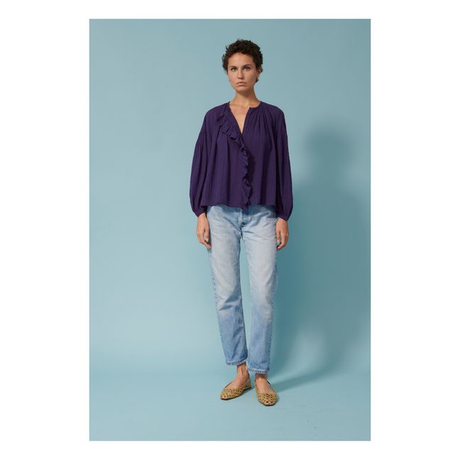 Erica Bubble Crepe Blouse | Viola