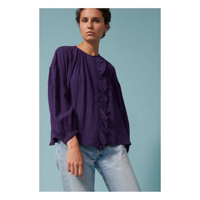 Erica Bubble Crepe Blouse | Viola