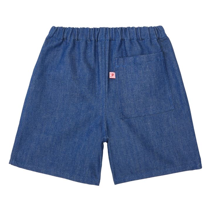 Pantalones cortos vaqueros de algodón ecológico | Azul- Imagen del producto n°1