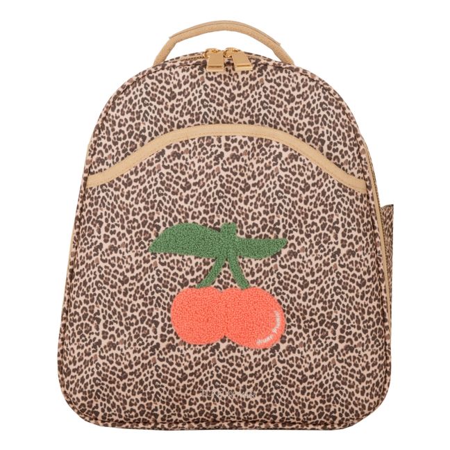 Sac à Dos Ralphie Léopard Cherry | Beige