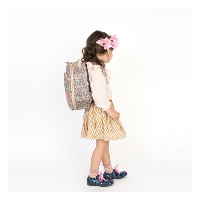 Sac à Dos Ralphie Léopard Cherry | Beige