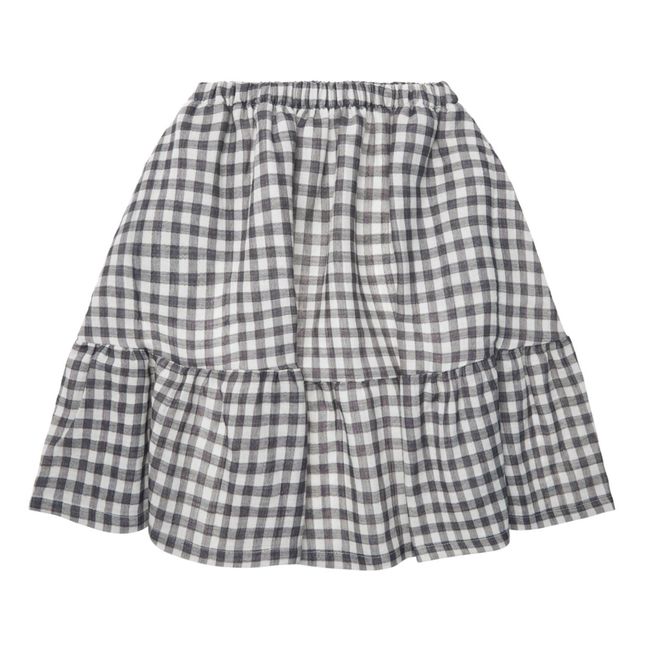 Midi Skirt Organic Cotton Vichy | Ecru