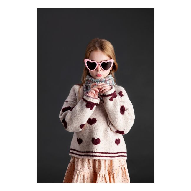Maglione cuori | Ecru