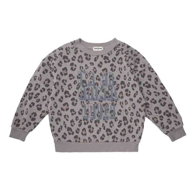Sweat Coton Bio LÃ©opard | Gris