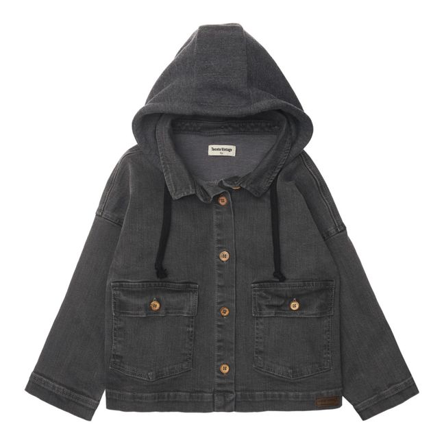 Veste en Jean Capuche | Noir