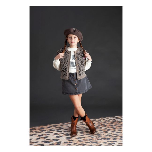 Denim Skirt | Black