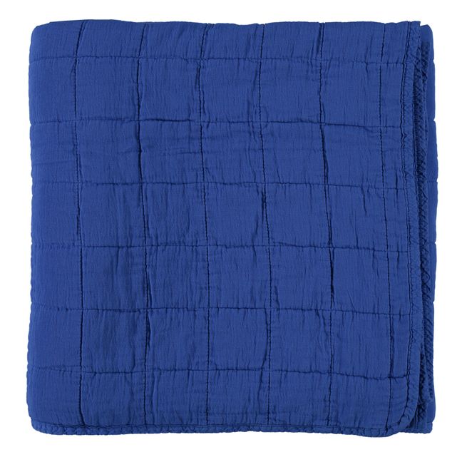 Couverture matelassée en coton | Cobalt