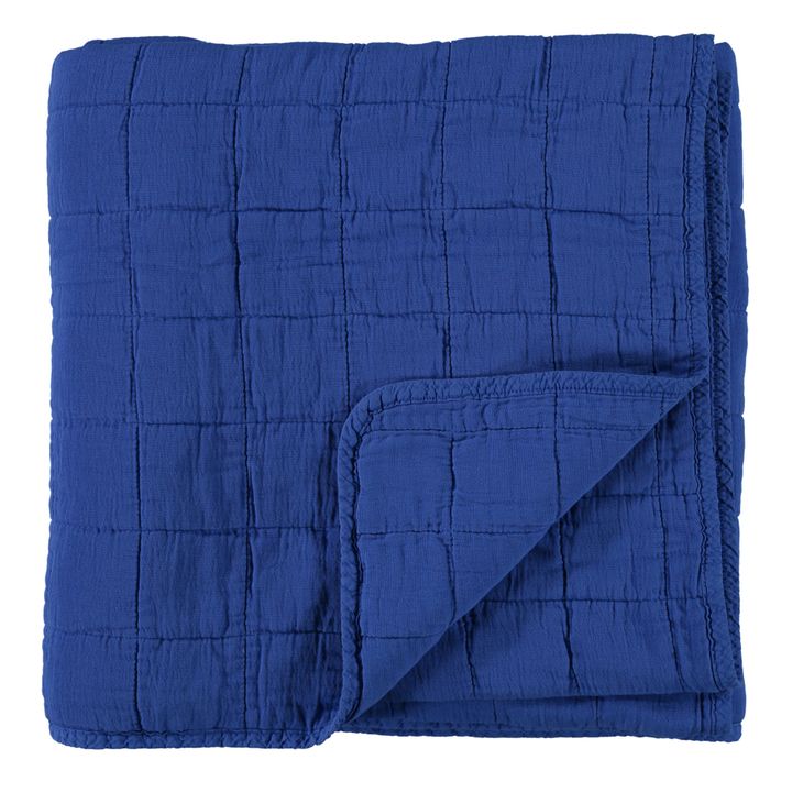 Manta acolchada de algodón | Cobalto- Imagen del producto n°3