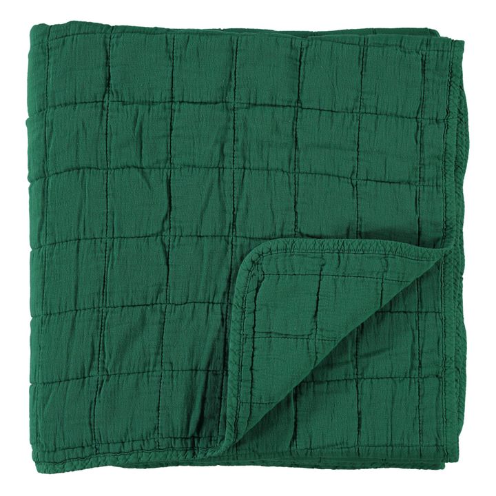 Manta acolchada de algodón | Verde bosque- Imagen del producto n°3