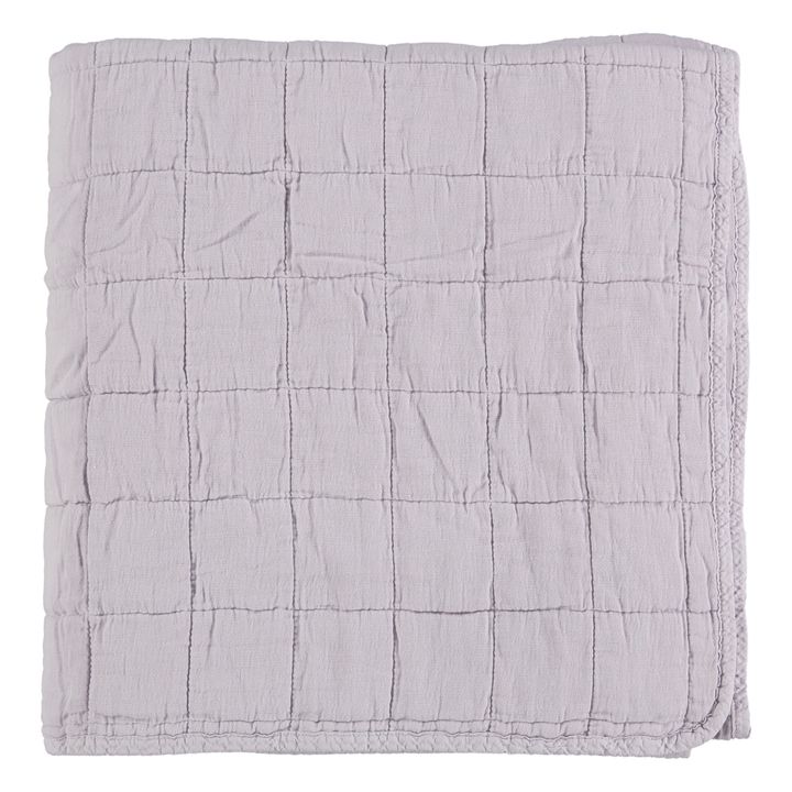 Manta acolchada de algodón | Lila- Imagen del producto n°0