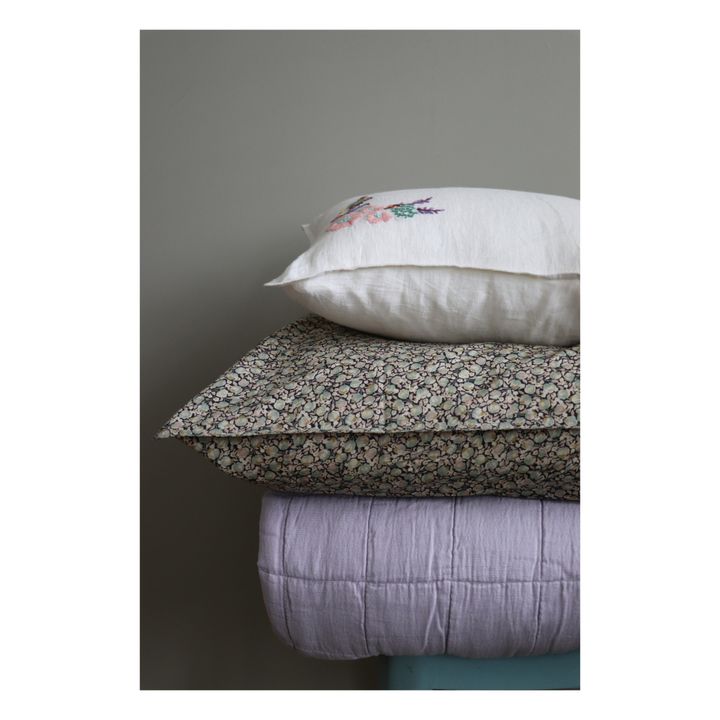 Manta acolchada de algodón | Lila- Imagen del producto n°1