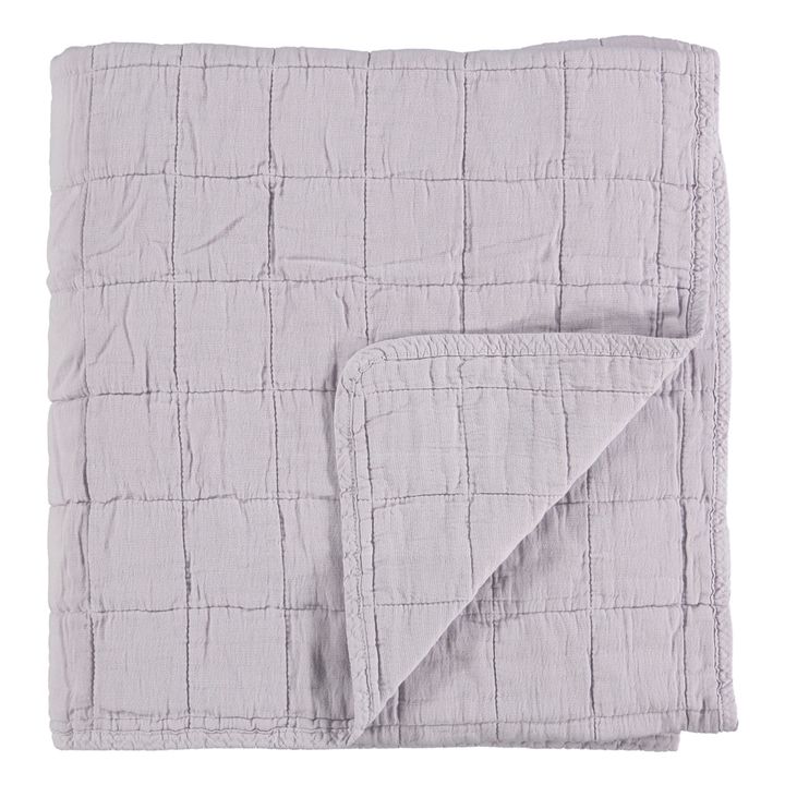 Manta acolchada de algodón | Lila- Imagen del producto n°2