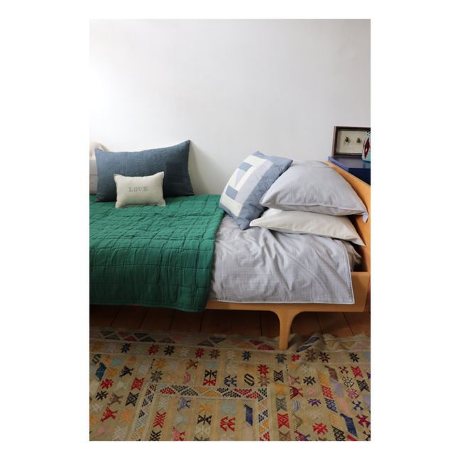 Blue Check Fitted Sheet | Blue
