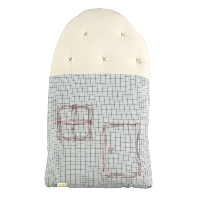 Coussin maison Blue Check | Blau