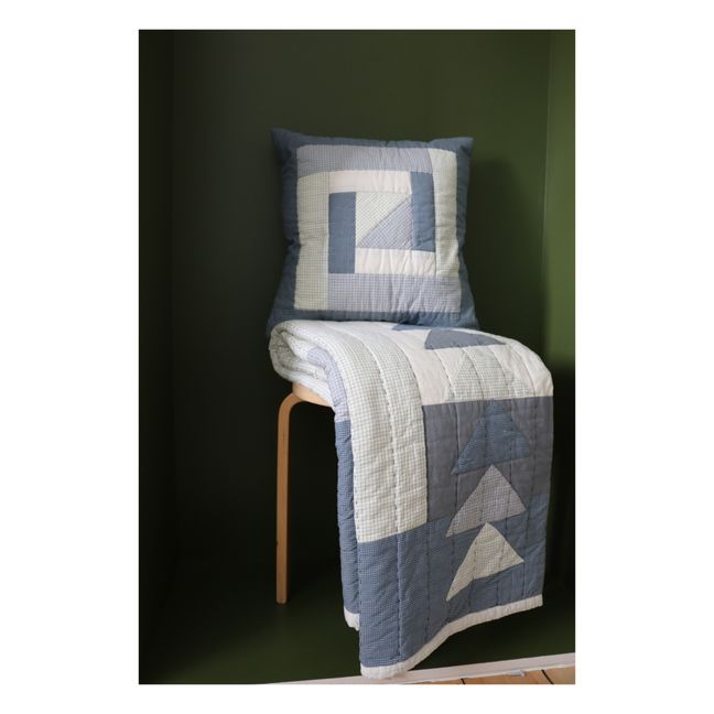 Coussin patchwork | Bleu