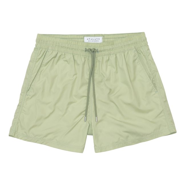 Recycled Fibre Swim Trunks | Pale green
