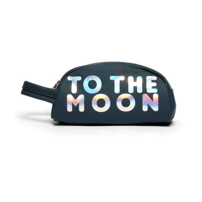 To The Moon Water Repellent Pencil Case | Navy blue