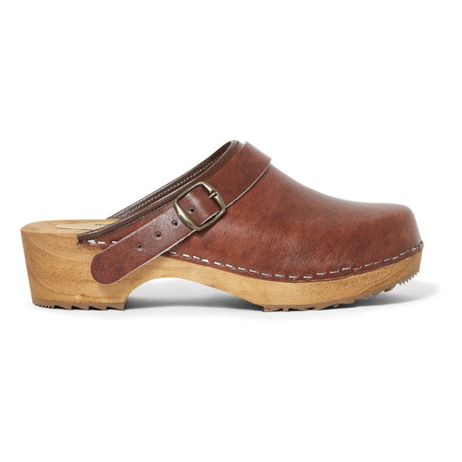 Balstra Leather Clogs | Cognac-Farbe