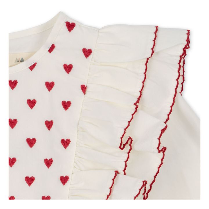 Organic Cotton Heart Dress | White- Product image n°5